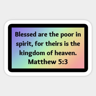 Bible Verse Matthew 5:3 Sticker